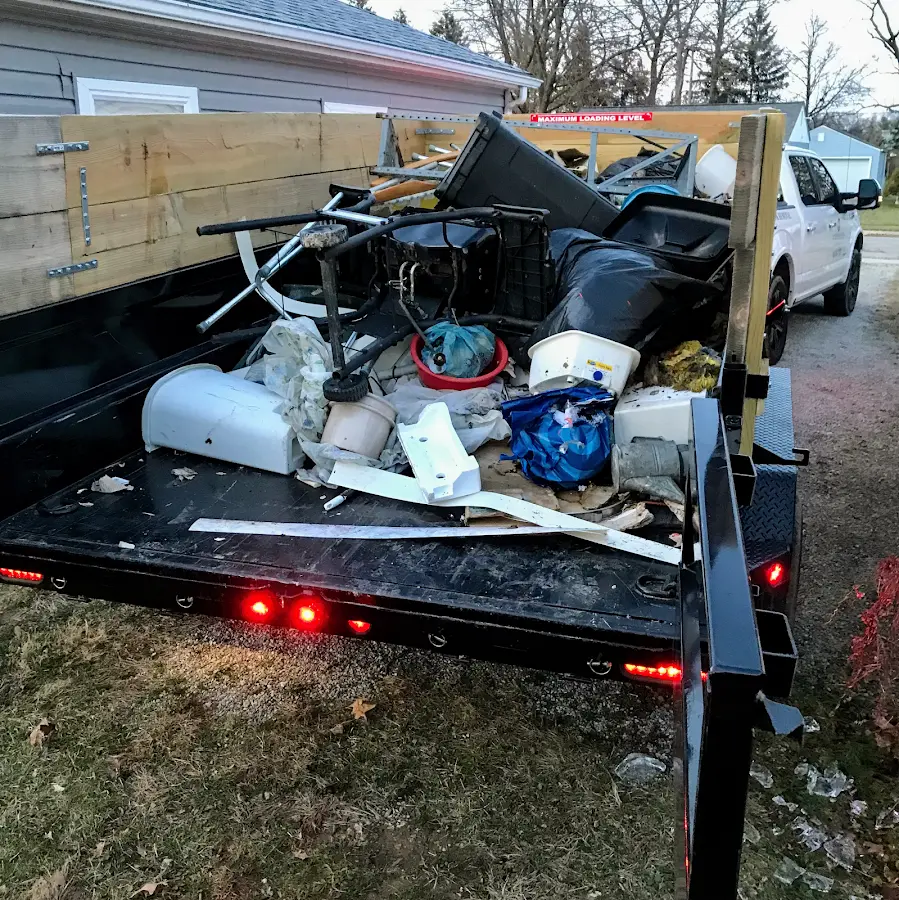 Roll-off dumpster delivered to a residential driveway in Medford